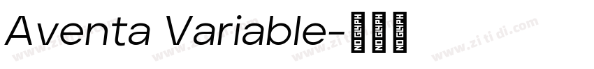Aventa Variable字体转换